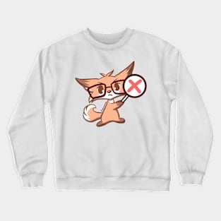 Cute Kawaii Nerd Fox nope x Crewneck Sweatshirt